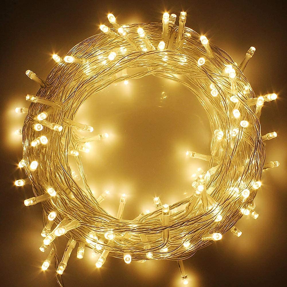 DesiDiya® 35 Feet Long LED Power Pixel Serial String Light, 360 Degree Light in Bulb | Copper Led Pixel String Light for Home Decoration,Diwali,Christmas(Warm White) Pack of 1