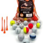 Golf Ball Monkey Pro Series Brand Golf Ball Variety Mix- Pack of Recycled & Used Pro Golf Balls from Top Brands in a Mix of Mint & Near Mint Condition w/ 15 Tees &MeshBag -Bulk Golf Tees and Balls Set