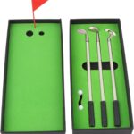 Golf Ballpoint Pen Set, Golf Ballpoint Pen Gift Set Mini Golf Pen Set Golf Themed Office Accessories 3 Golf Pens 2 Balls Gifts for Golf Lovers Perfect for Men, Dad, Boss, Colleague