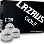 LAZRUS GOLF 2024 – Premium 3-Piece Urethane White Golf Balls for Maximum Distance & Superior Green Control, High-Performance Golf Balls for Men & Women, Weather Conditions